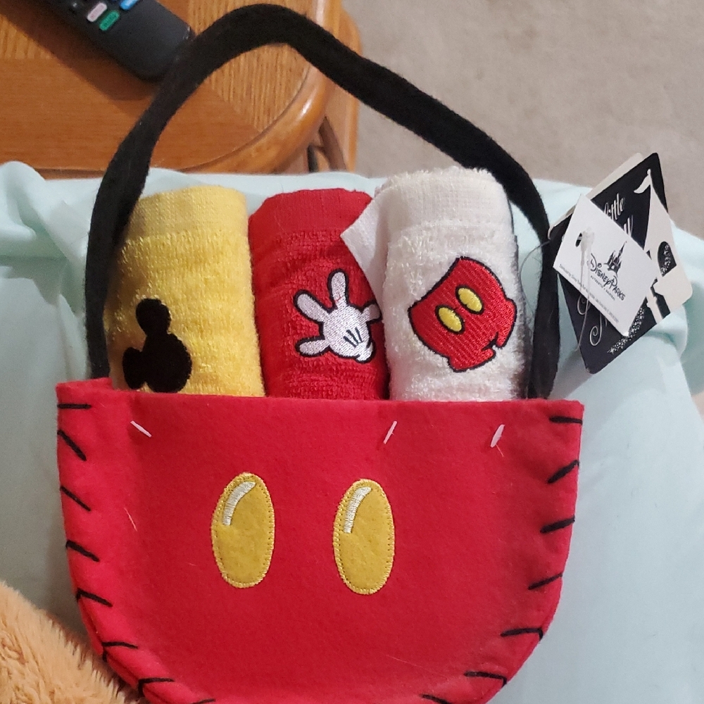 Disney Mickey Mouse Kids Bag Set - Red, Yellow, White
